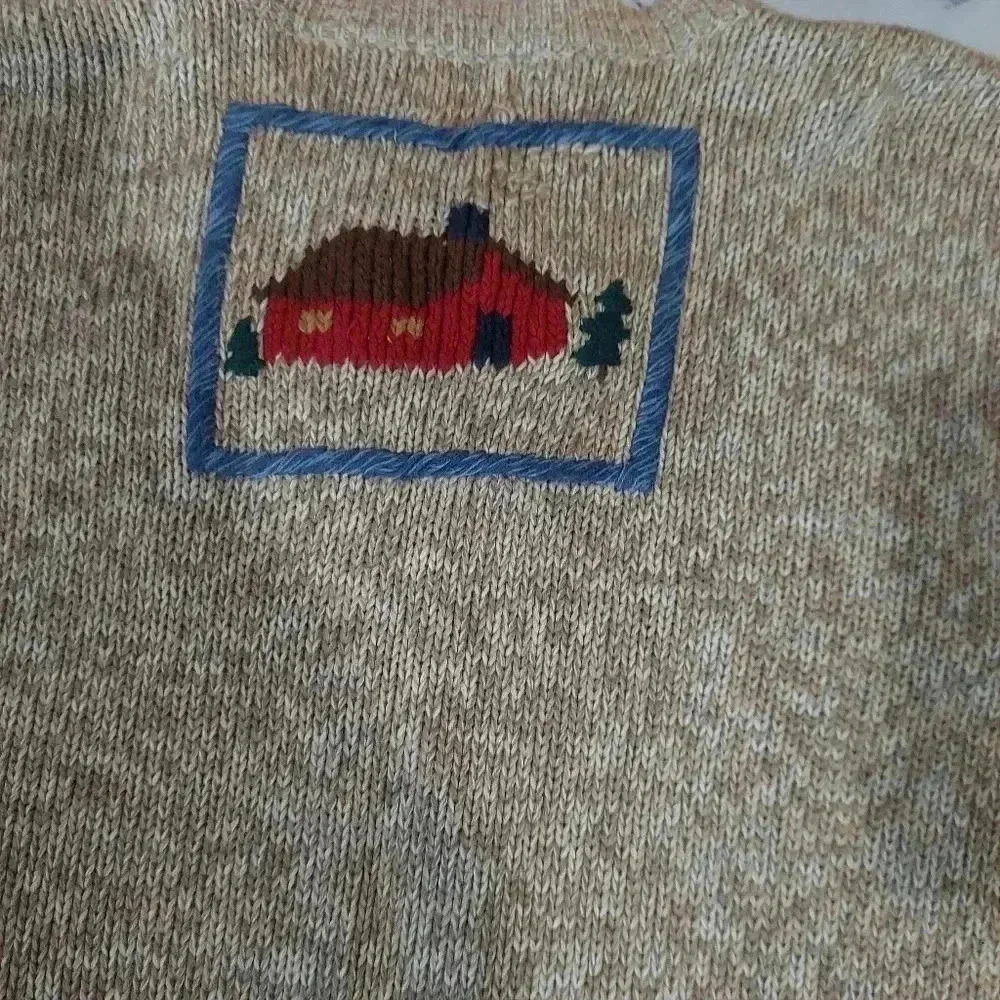Nutcracker Vintage Embroidered Patchwork Button Front Sweater - Picture 9 of 11